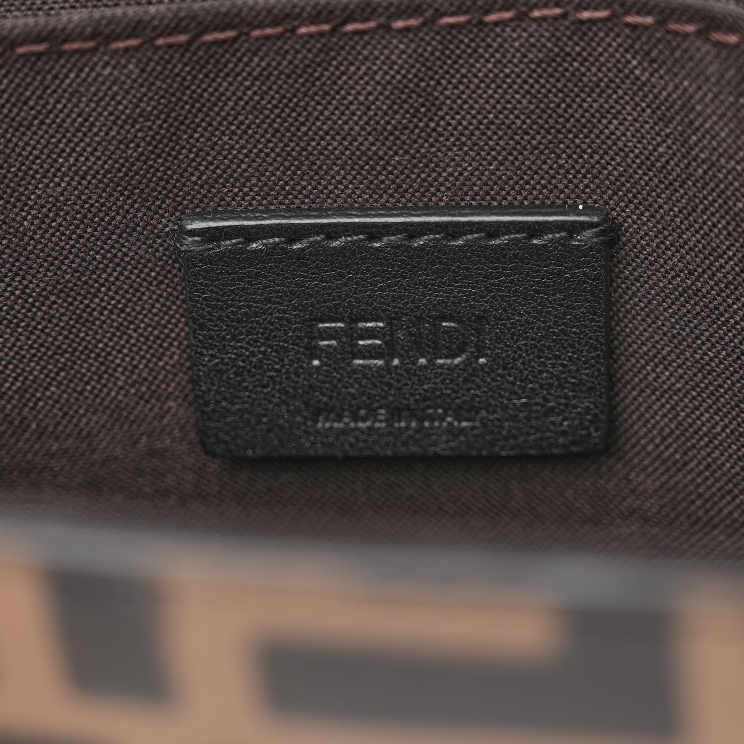 Fendi Vitello Soft F is Fendi Bi-Color FF 1974 Embossed Envelope Wallet On Chain with Pouches Maya Black 7 of 9