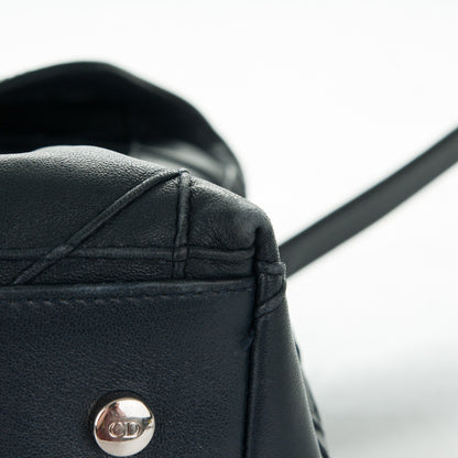 Christian Dior Lambskin Cannage Medium Granville Tote Navy Blue 9 of 12