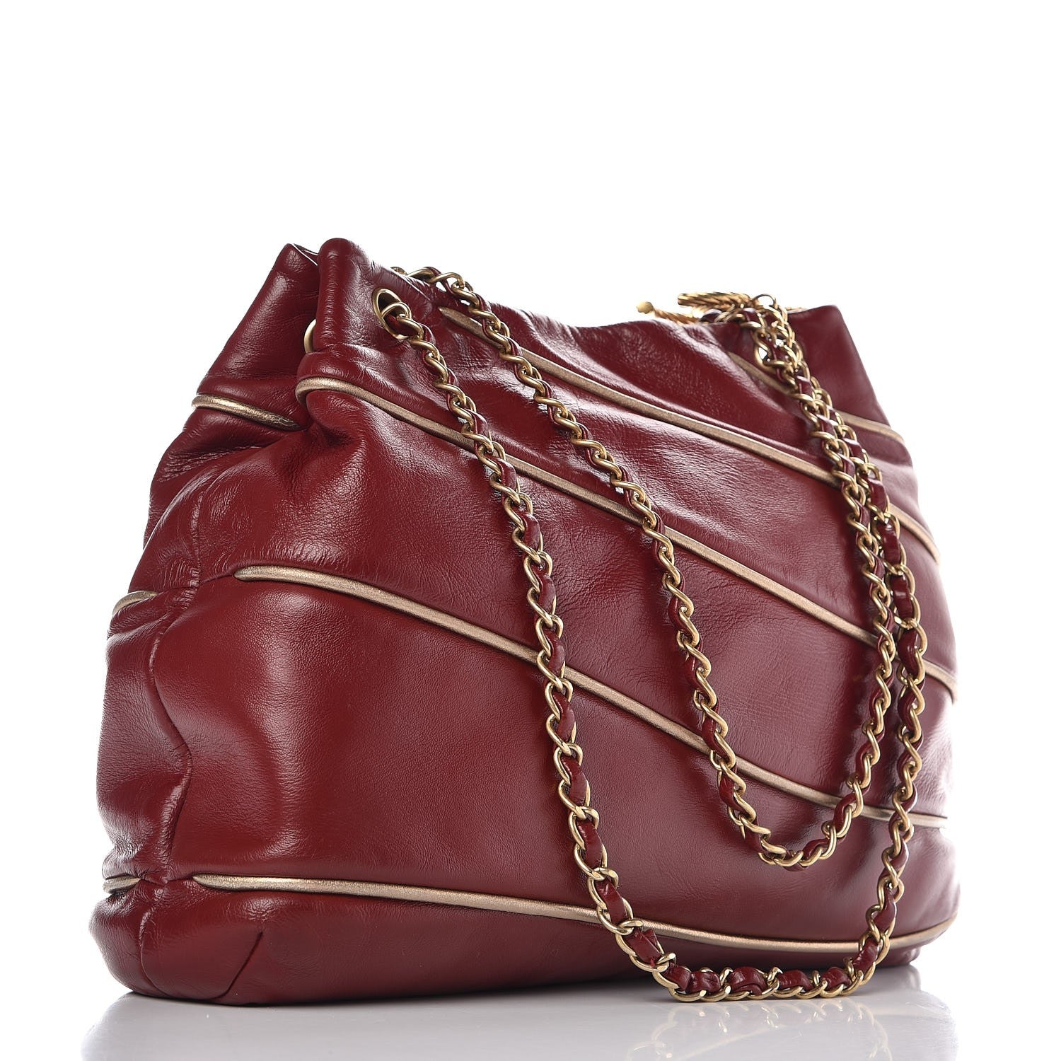 Chanel Lambskin Constructivism Tote Red 3 of 16