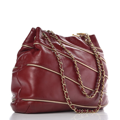 Chanel Lambskin Constructivism Tote Red 3 of 16