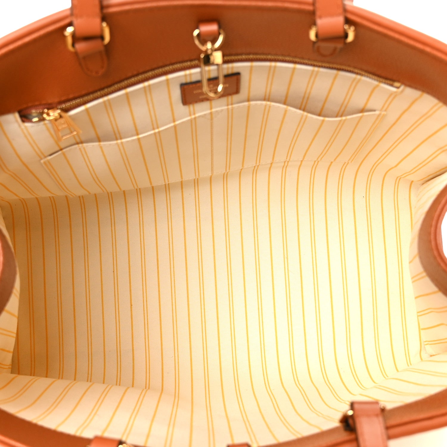 Louis Vuitton Raffia Calfskin Monogram Giant Onthego GM Tan 5 of 11