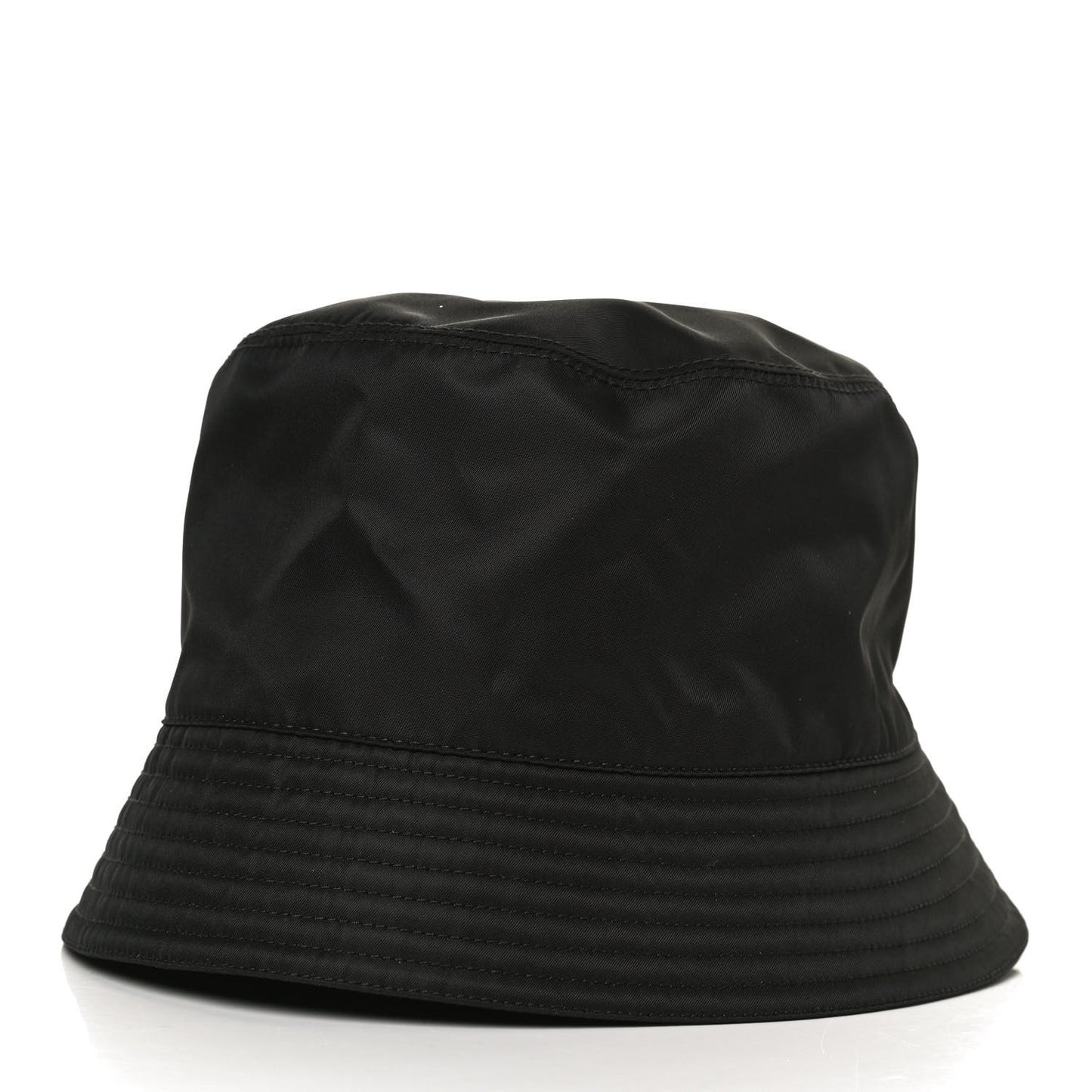 Re-Nylon Metal Triangle Logo Mens Bucket Hat XL Black