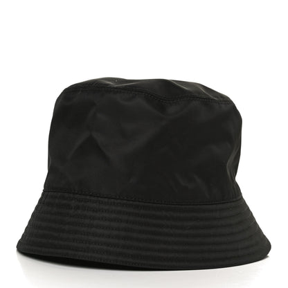 Prada Re-Nylon Metal Triangle Logo Mens Bucket Hat XL Black 3 of 7
