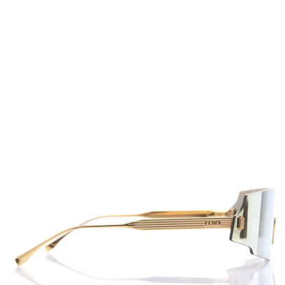 Fendi Mirrored Forceful Shield Sunglasses FF 0440/S Yellow 3 of 8