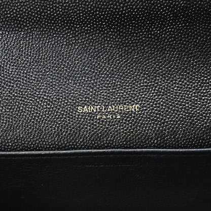 Saint Laurent Grain de Poudre Uptown Chain Wallet Black 5 of 10