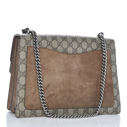 Gucci GG Supreme Monogram Medium Dionysus Shoulder Bag Taupe 3 of 15