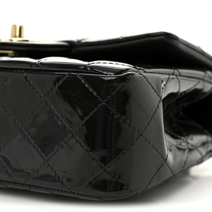 Chanel Patent Quilted Mini Top Handle Rectangular Flap Black 10 of 11