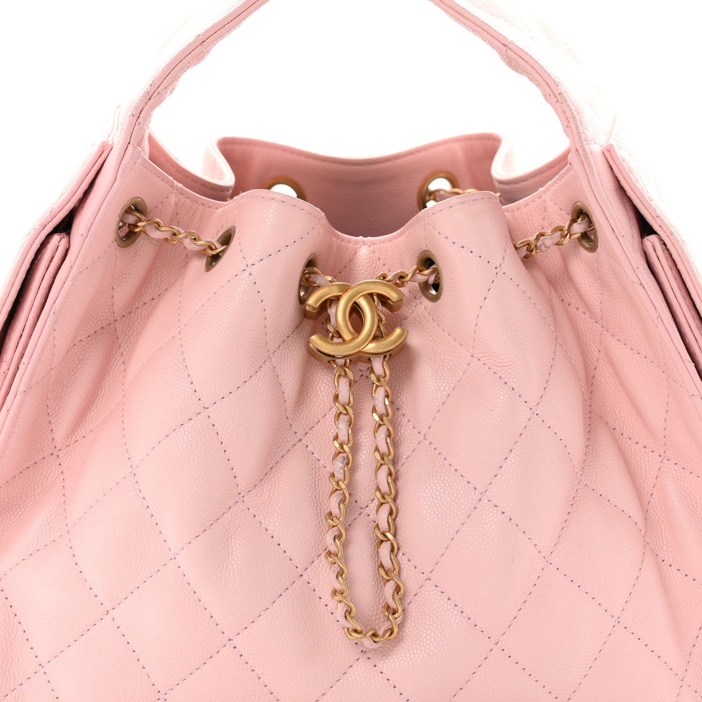 Caviar Quilted Small Chanel 25 Handbag Light Pink