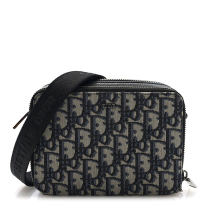 Christian Dior Oblique Pouch Beige Black 1 of 10