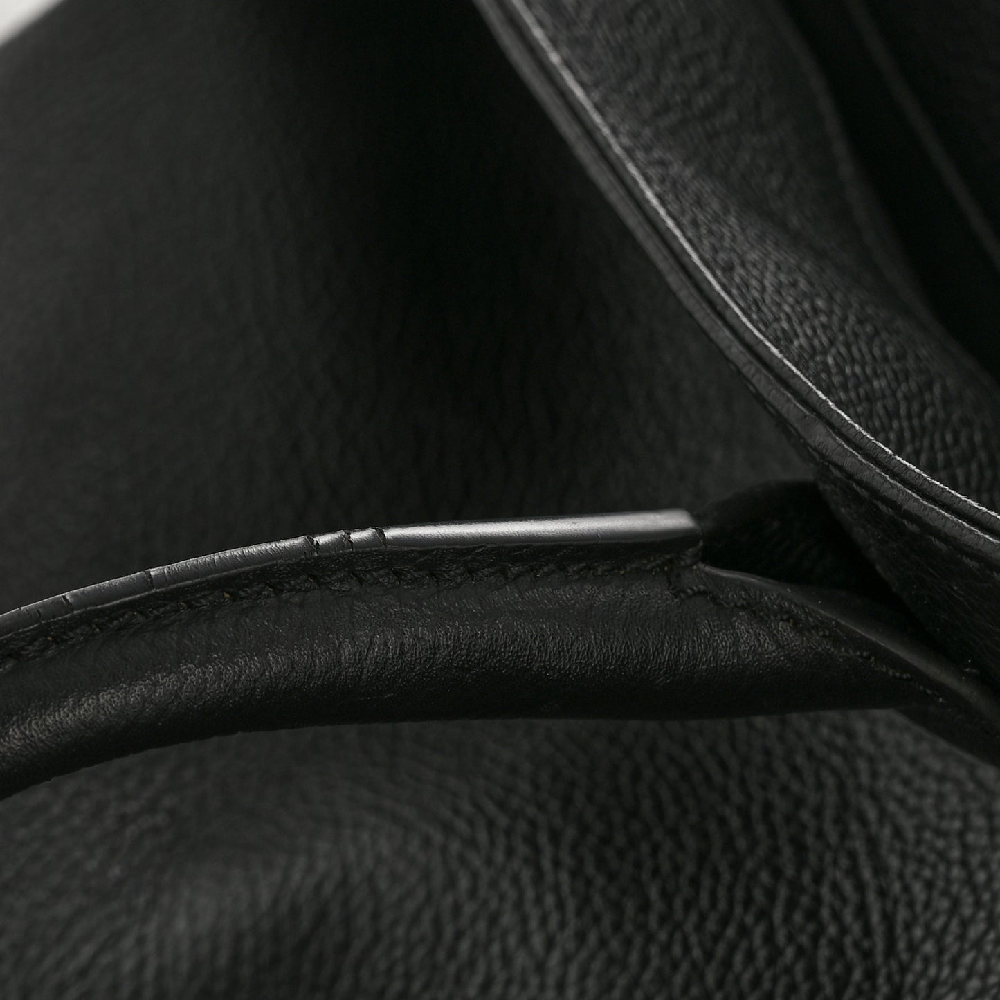 Calfskin Cerf Executive Shopper Tote Black
