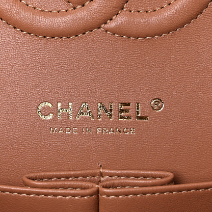 Chanel Lambskin Quilted Medium Double Flap Brown 8 of 10