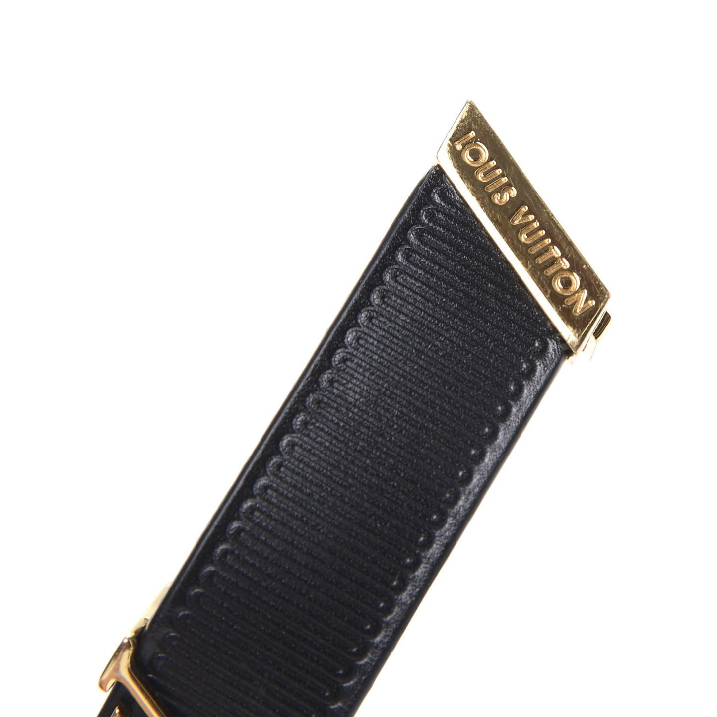 Calfskin Embossed 20MM LV Initiales Belt 80 32 Black
