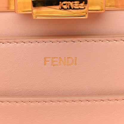Fendi Vitello Seta Shiny Nappa Medium Peekaboo I SEE U Satchel Miele Scuro Light Rose 7 of 13