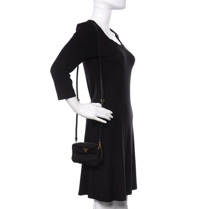 Prada Tessuto Nylon Mini Camera Crossbody Bag Black 2 of 10