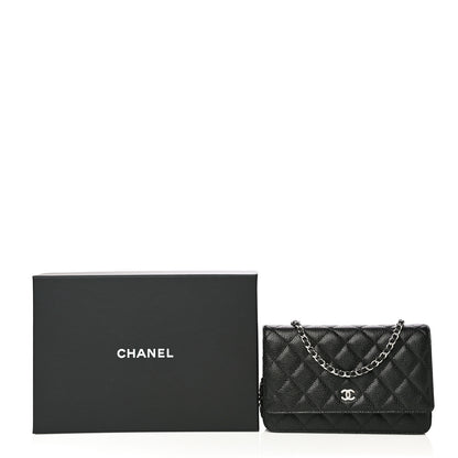 Chanel Caviar Quilted Wallet On Chain WOC Black 13 of 13