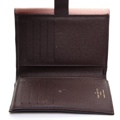 Louis Vuitton Damier Ebene Normandy Compact Wallet Rose Ballerine 9 of 11