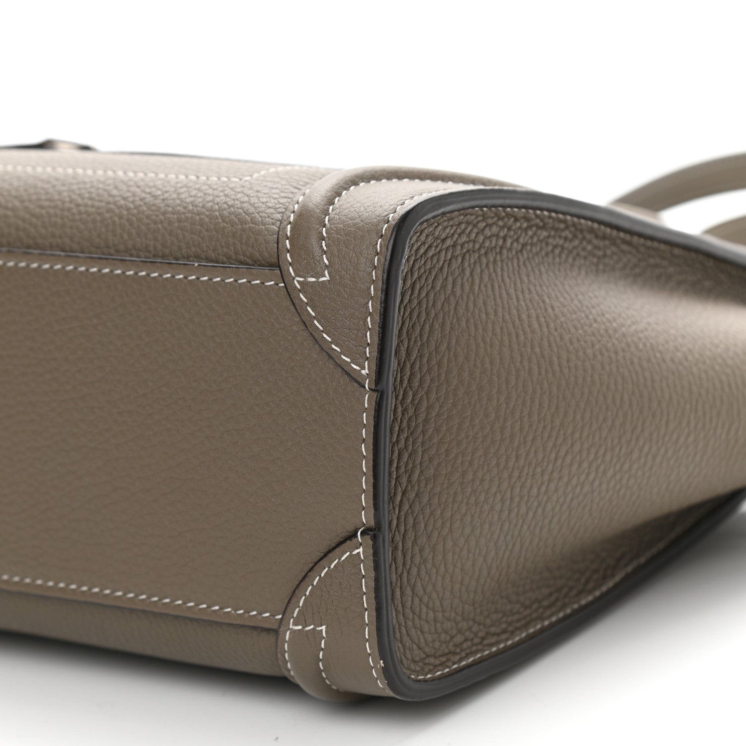 Celine Drummed Calfskin Nano Luggage Souris 9 of 9