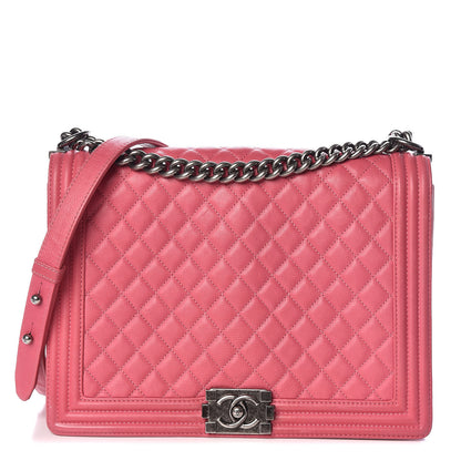 Chanel Calfskin Quilted Large Boy Flap Pink 1 of 9