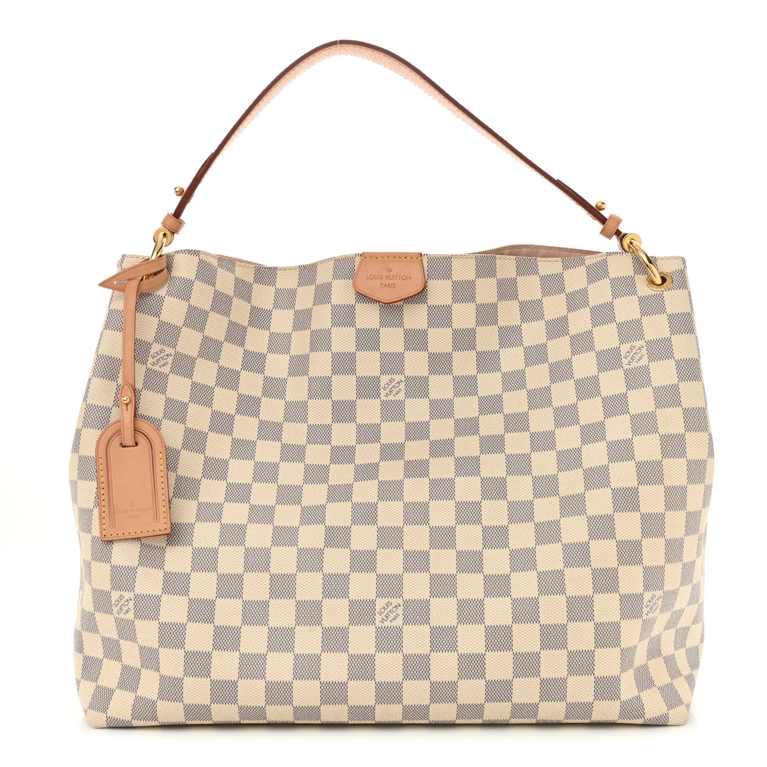 Louis Vuitton Damier Azur Graceful MM Rose Ballerine 1 of 18