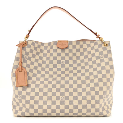Louis Vuitton Damier Azur Graceful MM Rose Ballerine 1 of 18