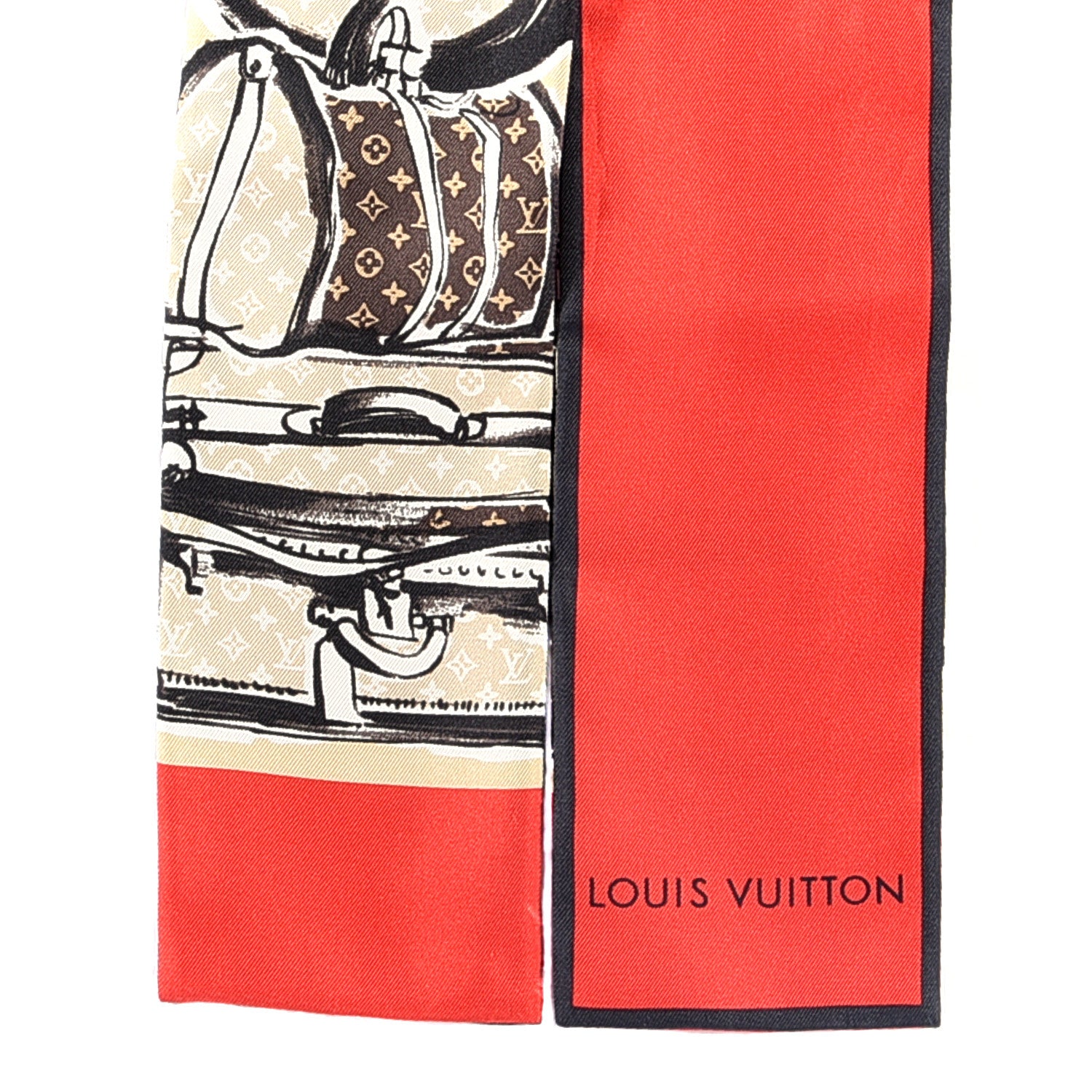 Louis Vuitton Silk Monogram Trunks Bandeau Brown 2 of 3