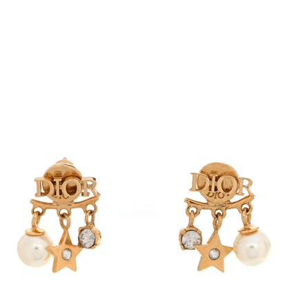 Christian Dior Pearl Crystal Dio(r)evolution Earrings Aged Gold 1 of 5