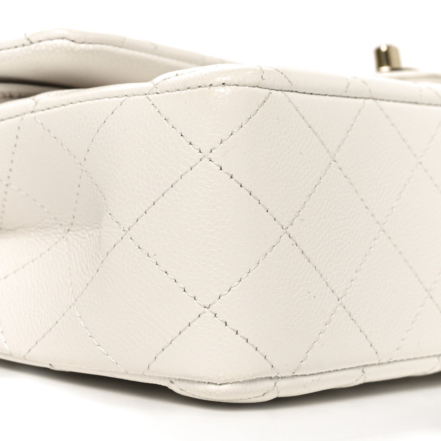 Chanel Caviar Quilted Medium Double Flap White 9 of 11