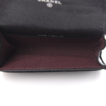 Chanel Caviar Quilted Flap Card Holder Wallet Black 5 of 9