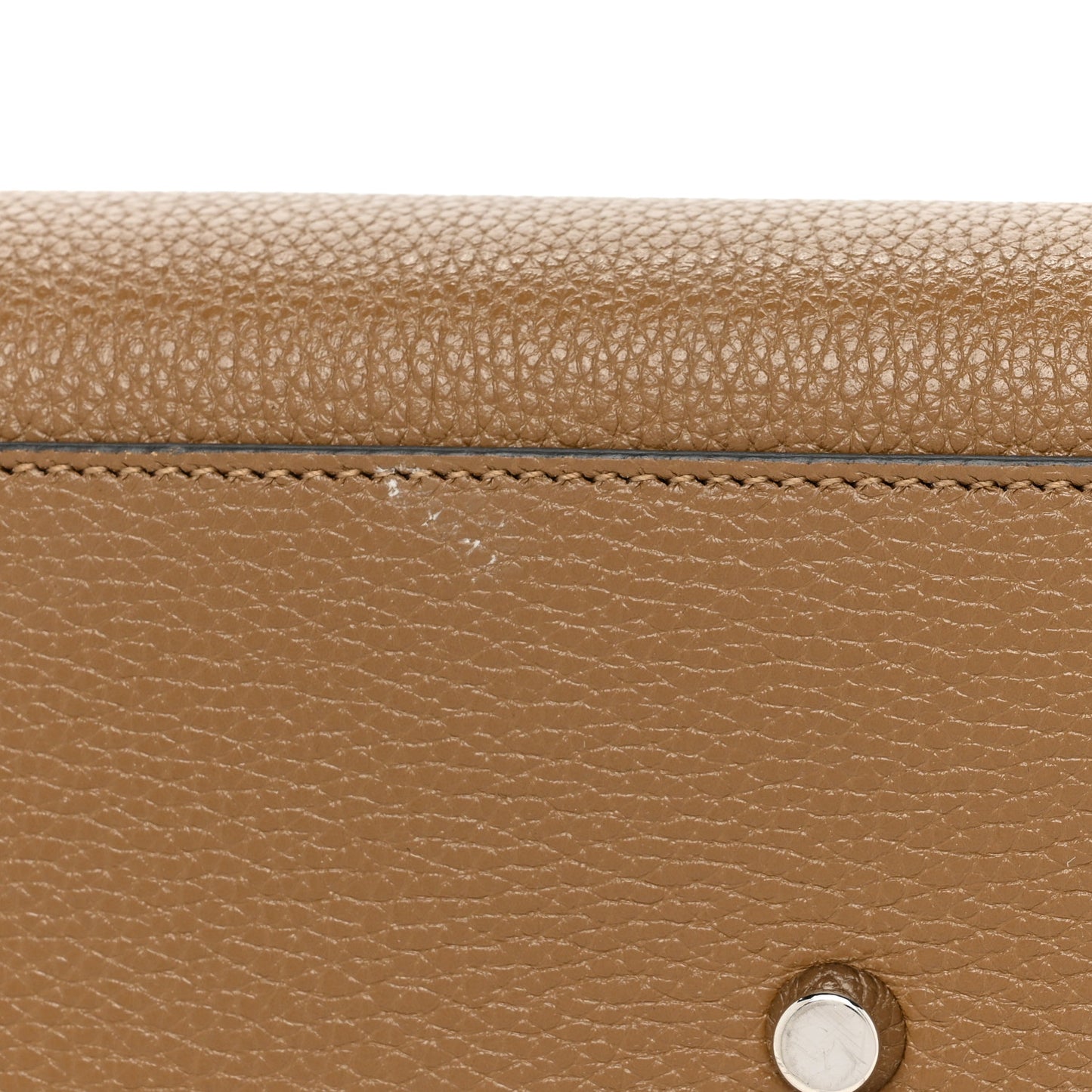 Grainy Calfskin Medium Zumi Top Handle Bag Friky Taupe