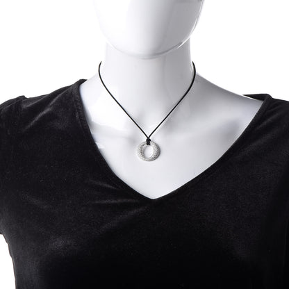 Tiffany Platinum Silk Diamond Small Elsa Peretti Sevillana Pendant Necklace 2 of 6