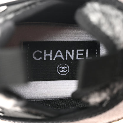 Chanel Suede Calfskin Mixed Fibers CC Sneakers 38 Grey 6 of 9
