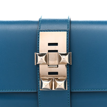 Hermes Tadelakt Medor 23 Clutch Bleu Izmir 8 of 14