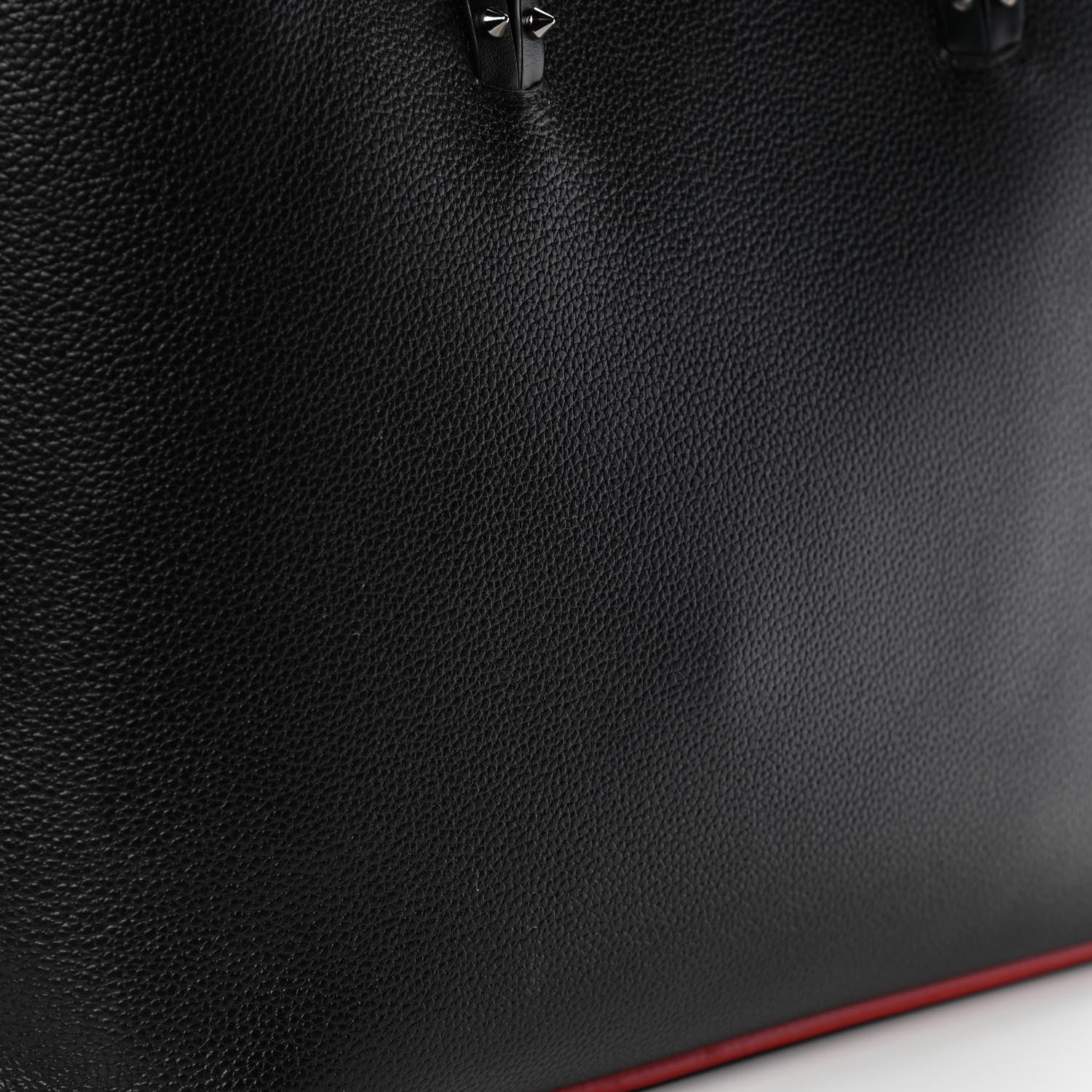 Christian Louboutin Calfskin Spikes East West Cabata Tote Black 9 of 10