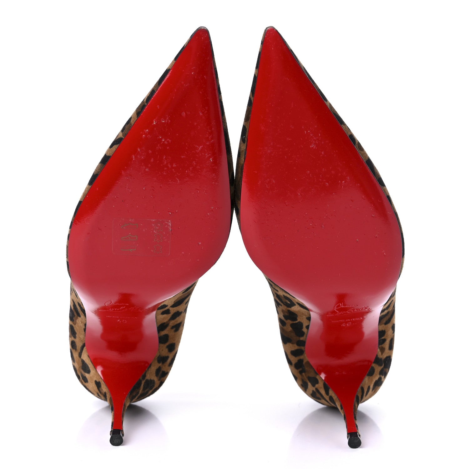 Christian Louboutin Veau Velours Leopard Clare 80 Pumps 40 Caramel 5 of 7