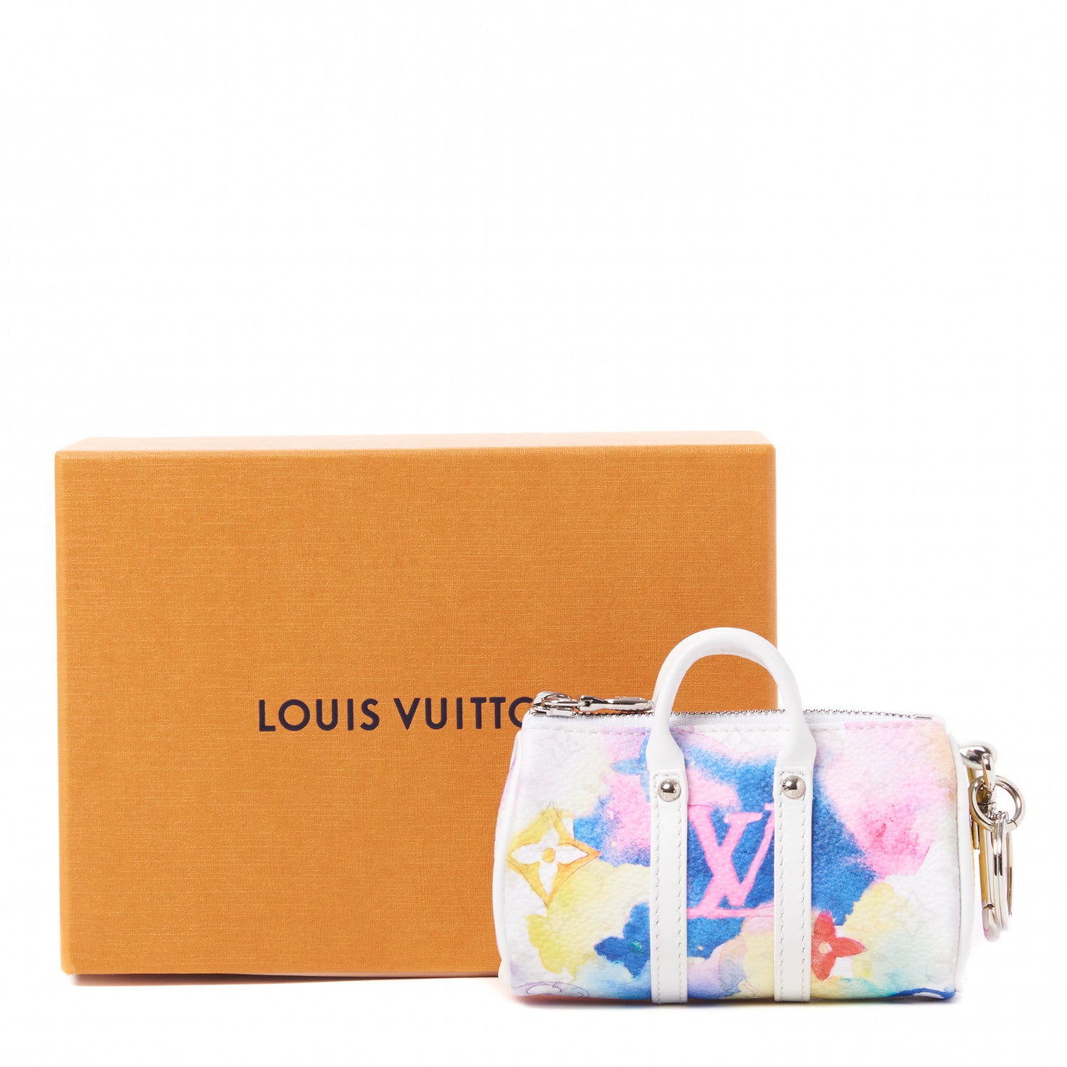 Louis Vuitton Monogram Watercolor Mini Keepall Bag Charm Key Holder Multicolor 7 of 7