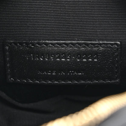 Saint Laurent Calfskin Matelasse Chevron Quilted Baby Round Vinyle Belt Bag Black 7 of 10