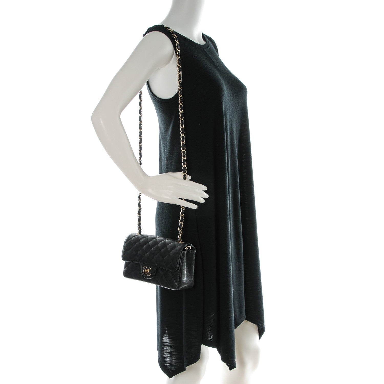 Chanel Caviar Quilted Mini Rectangular Flap Black 2 of 7