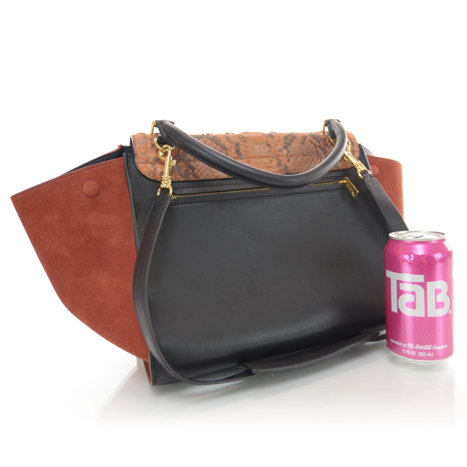 Celine Python Suede Trapeze Blush 3 of 8