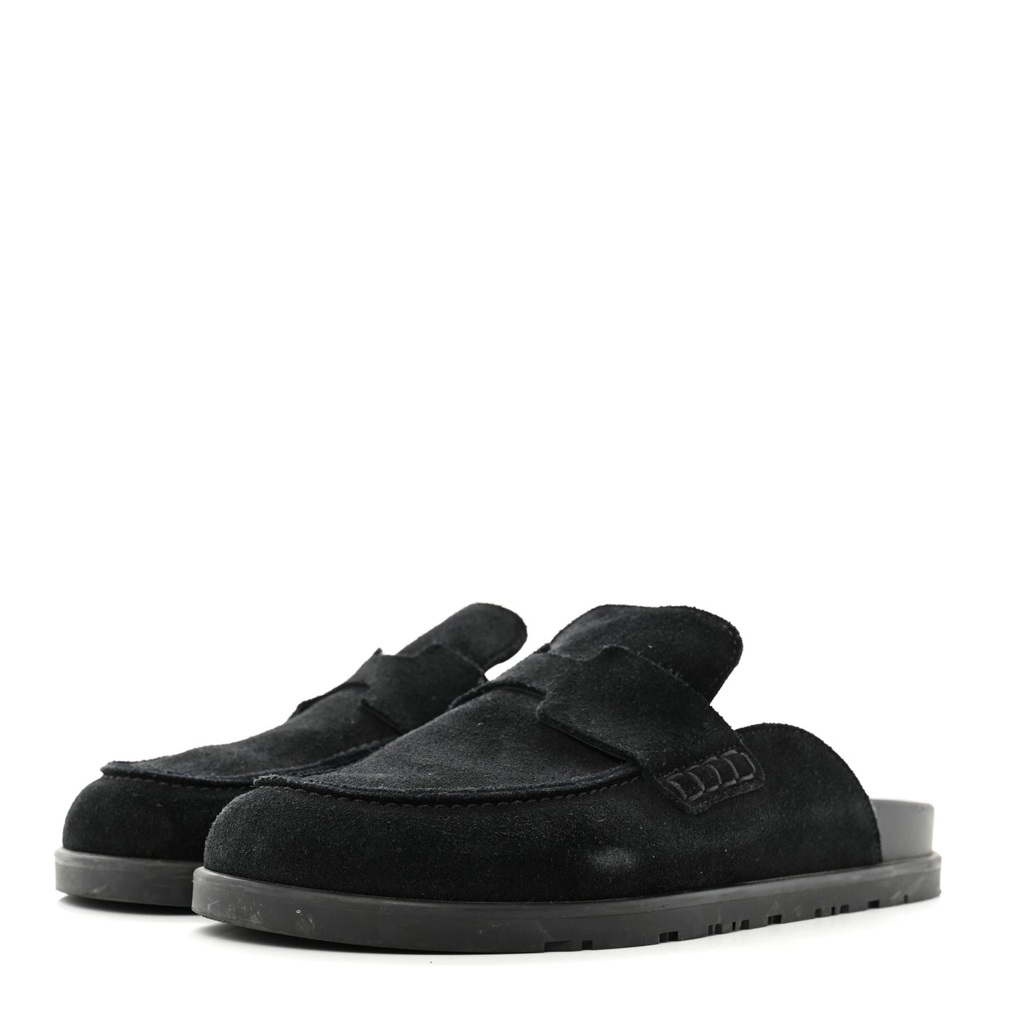 Suede Calfskin Go Mules 37 Black