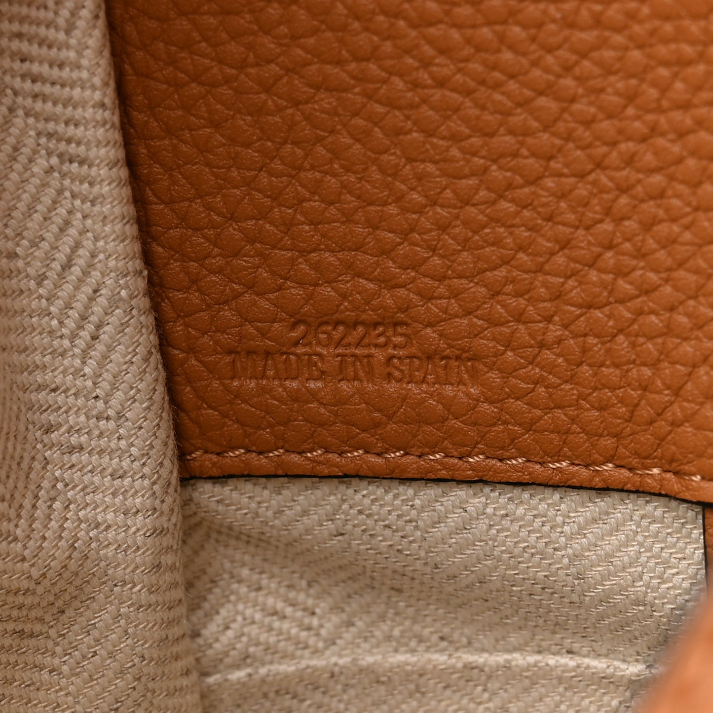 Grained Calfskin Small Hammock Shoulder Bag Tan