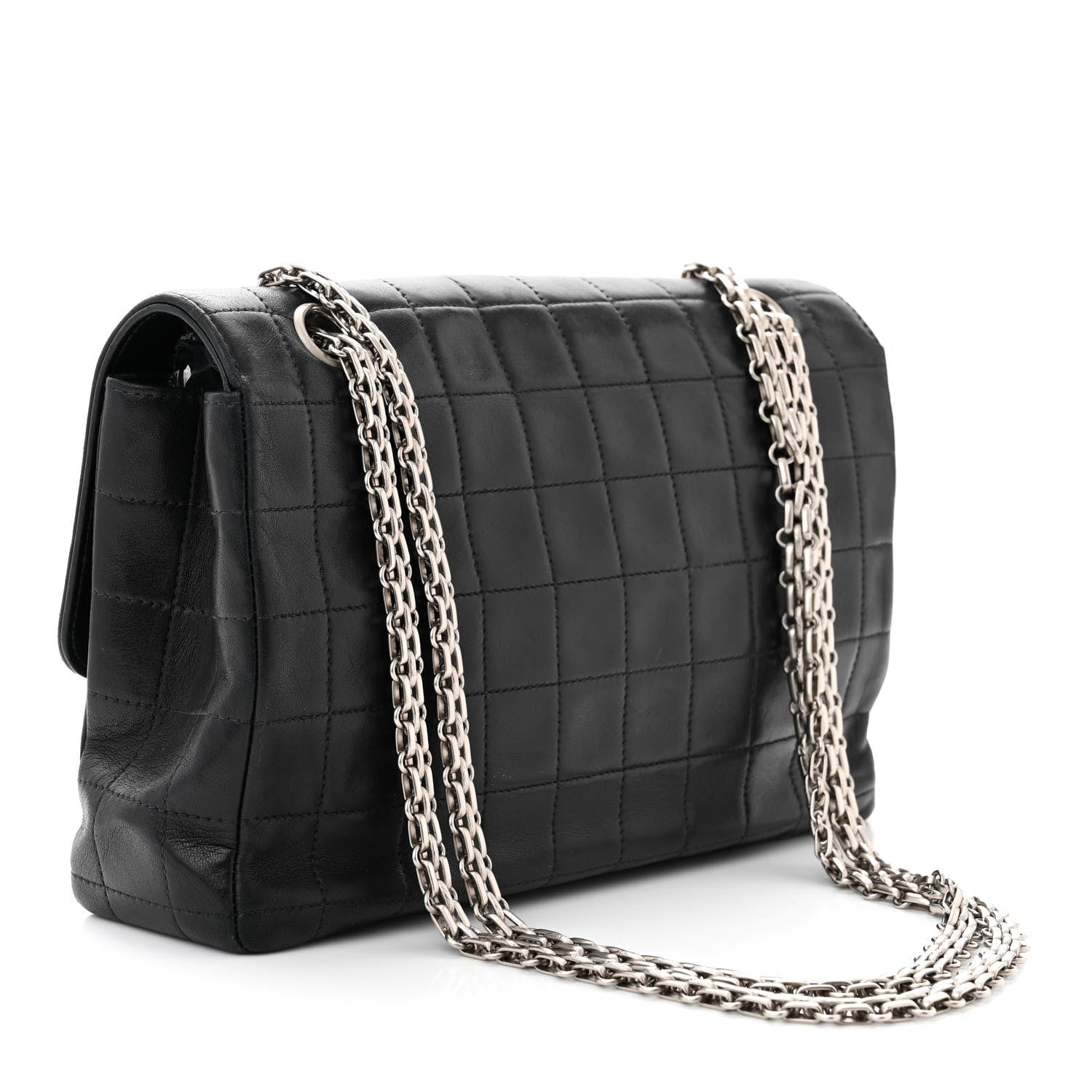 Chanel Lambskin Chocolate Bar Mademoiselle Flap Black 3 of 14