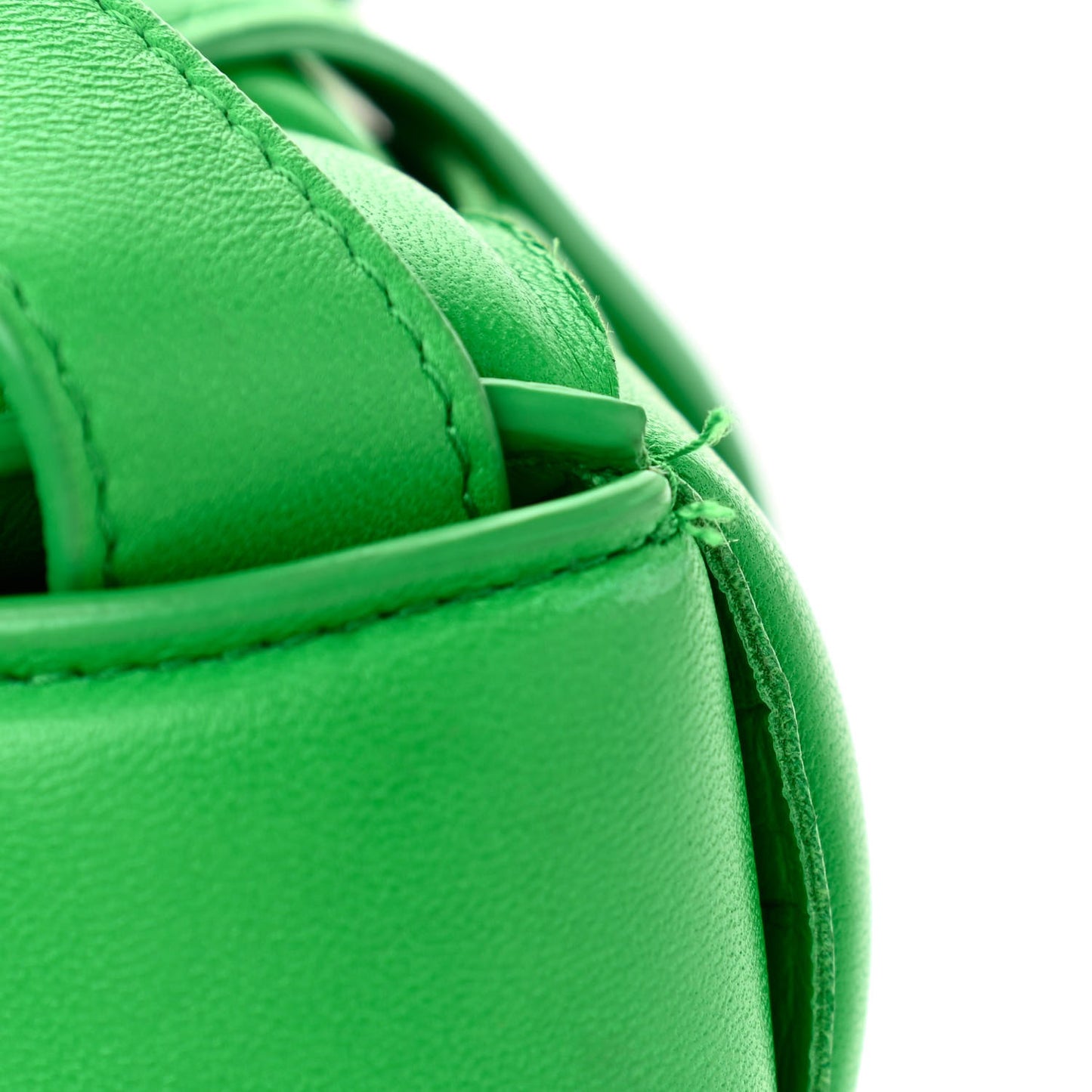 Nappa Maxi Intreccio Padded Cassette Crossbody Bag Grass