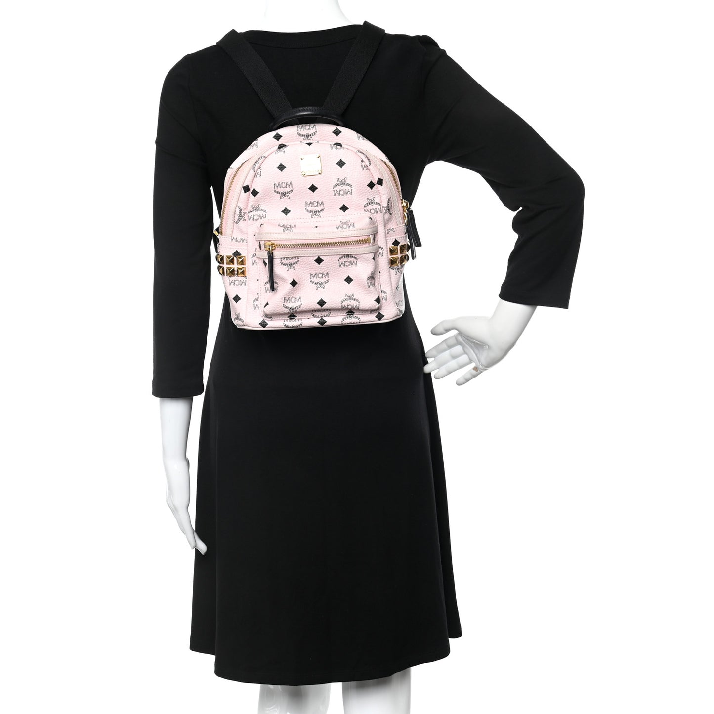 Visetos Side Stud Mini Stark Backpack Pink Black