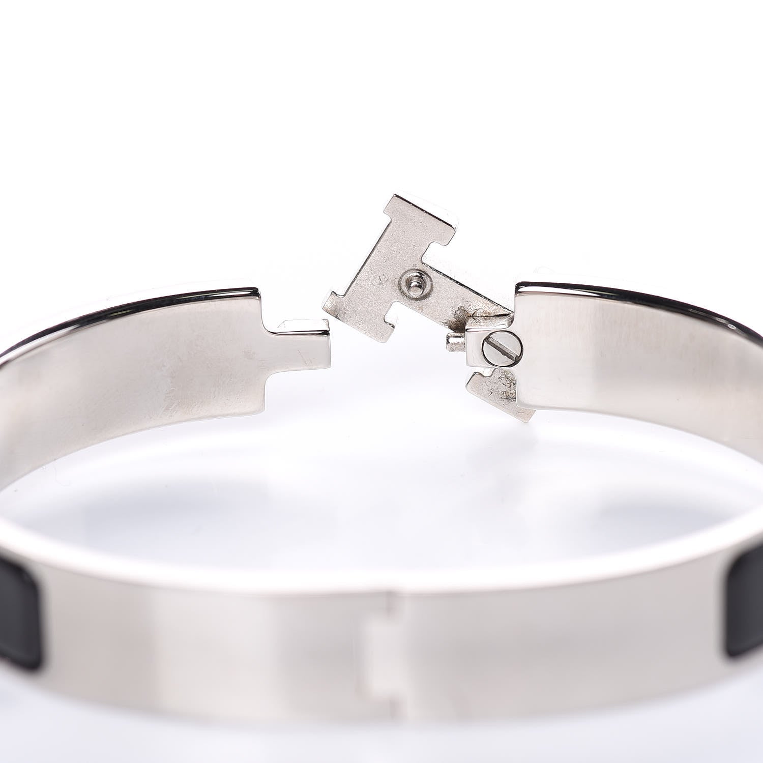 Hermes Enamel Narrow Clic Clac H Bracelet GM Black 5 of 6
