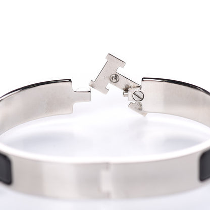 Hermes Enamel Narrow Clic Clac H Bracelet GM Black 5 of 6