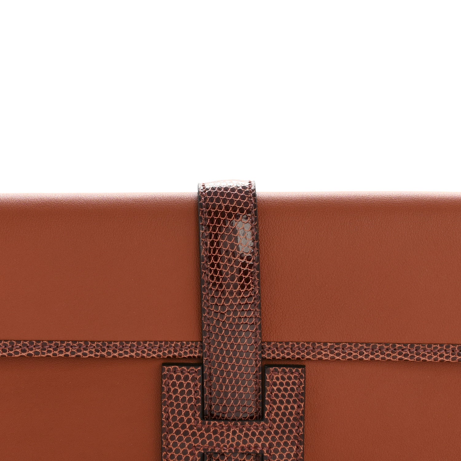 Hermes Swift Lizard Jige Elan Touch 29 Clutch Cuivre 8 of 11