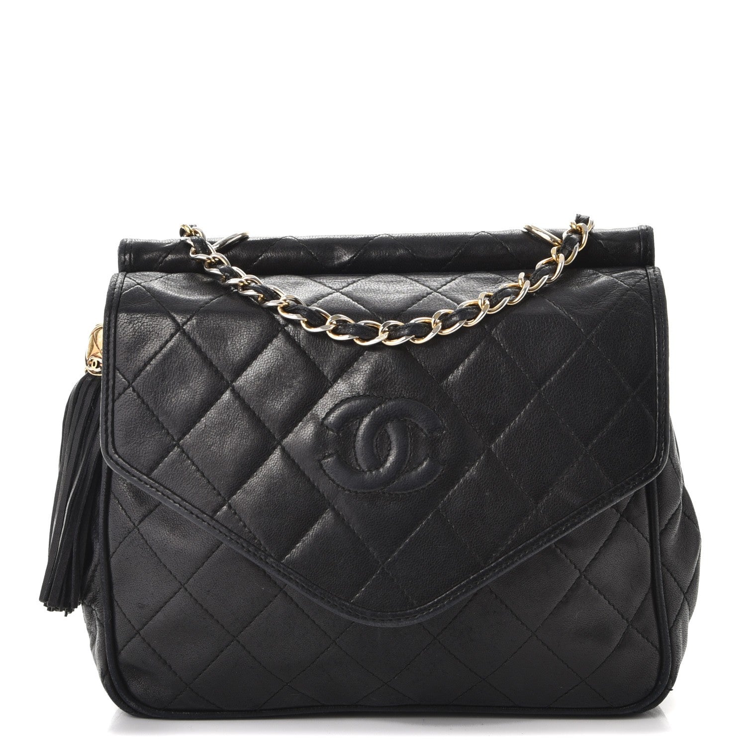 Chanel Lambskin Quilted Small Single Flap Black 1 of 15