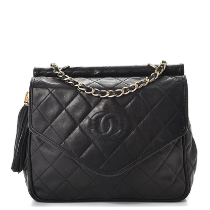 Chanel Lambskin Quilted Small Single Flap Black 1 of 15