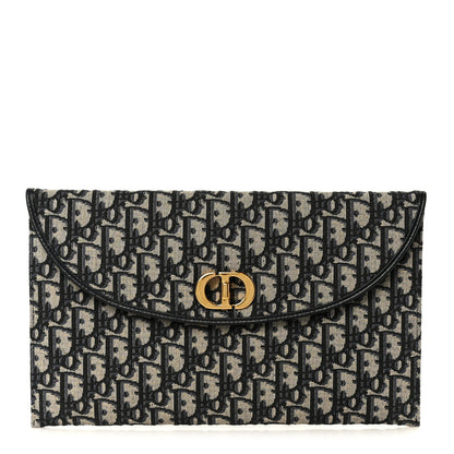 Christian Dior Oblique 30 Montaigne Avenue Pouch With Flap Blue 1 of 10