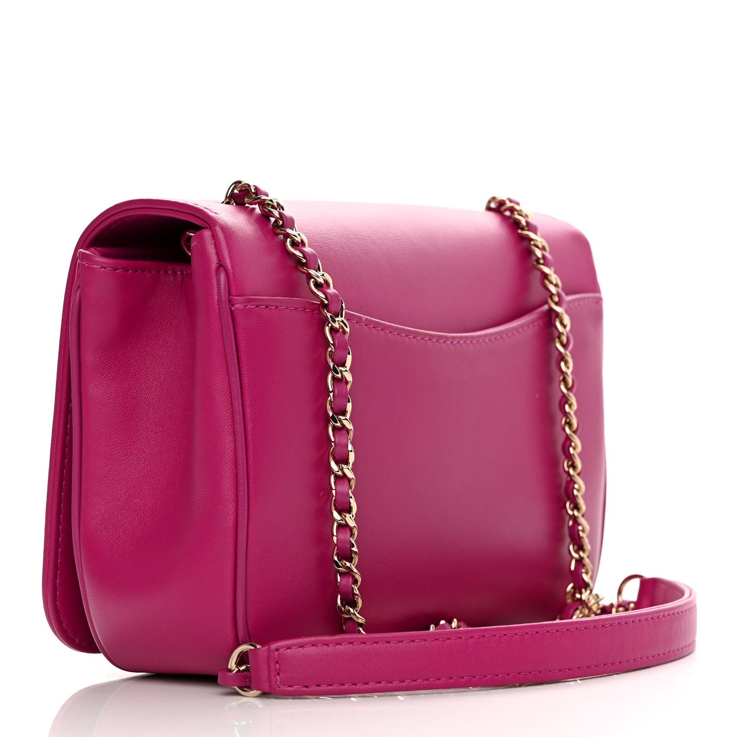 Lambskin CC Mania Flap Bag Pink